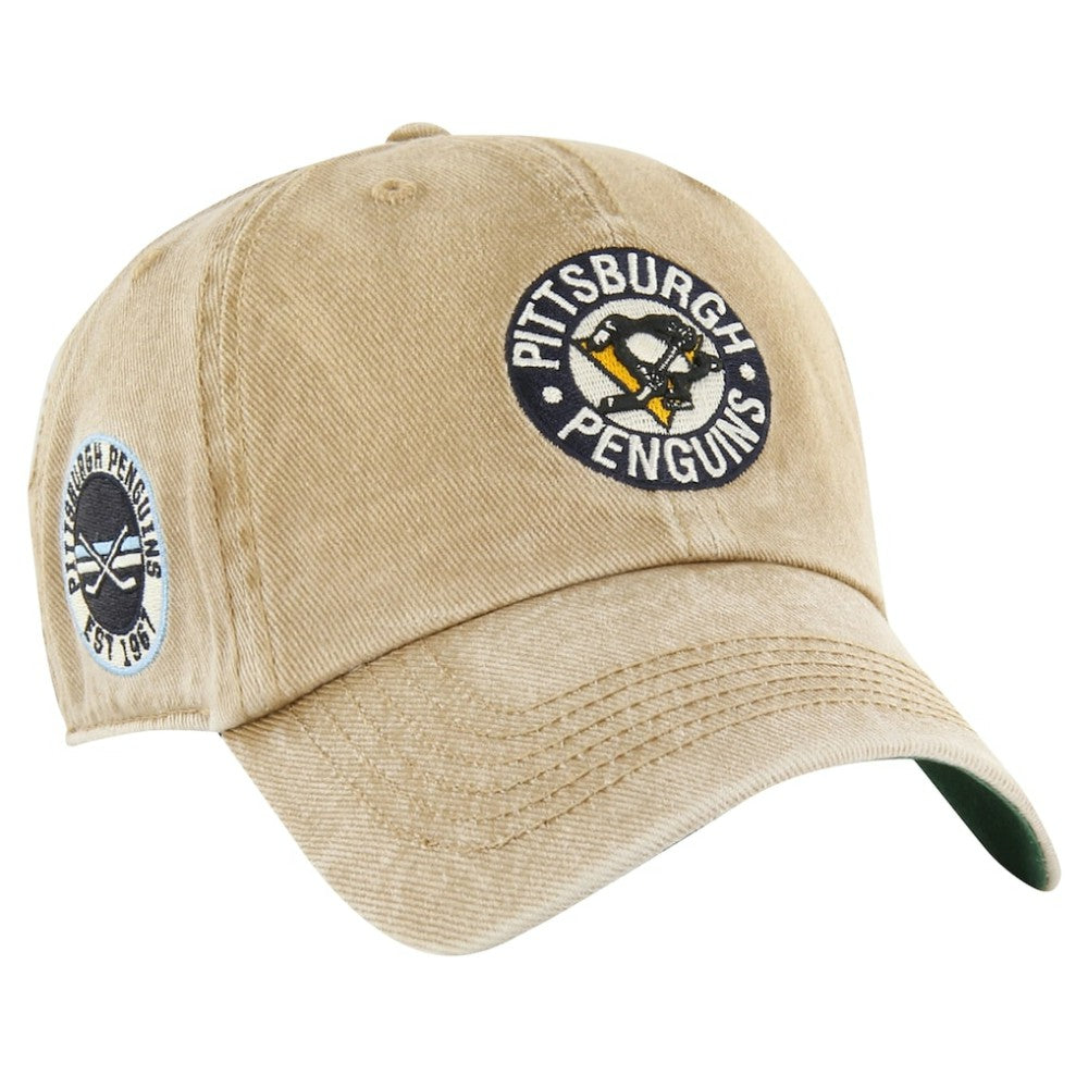 Pittsburgh Penguins '47 Earldor Clean Up Adjustable Hat - Khaki - NHL 200567972