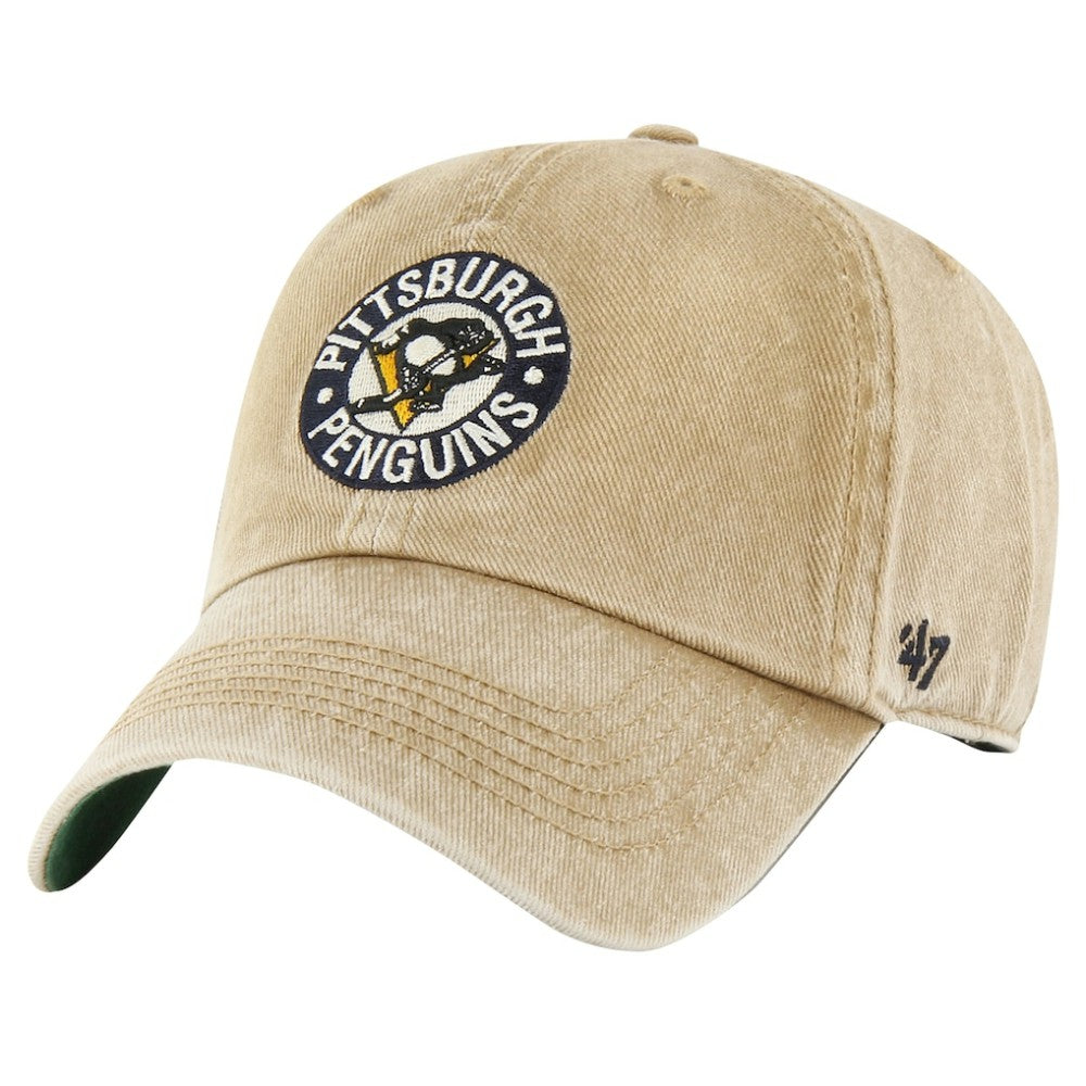 Pittsburgh Penguins '47 Earldor Clean Up Adjustable Hat - Khaki - NHL 200567972