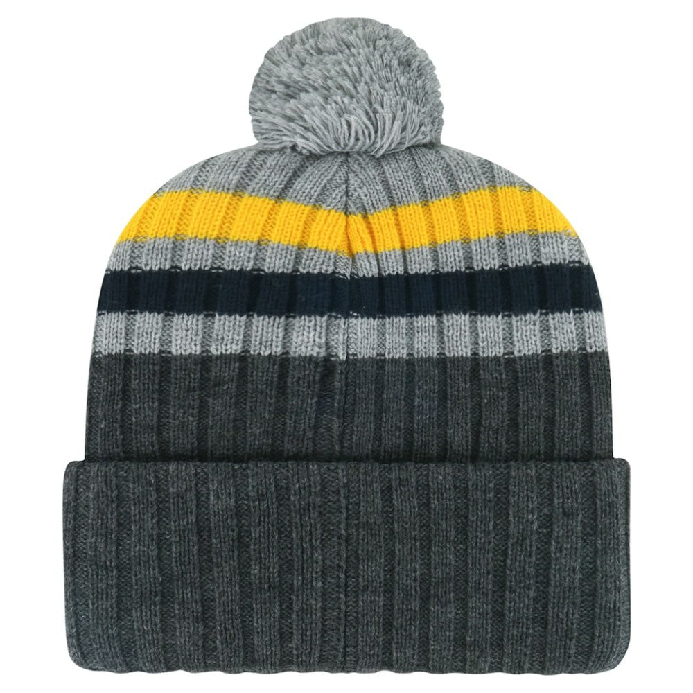 Nashville Predators '47 Stack Patch Cuffed Knit Hat with Pom - Gray - NHL 200568086