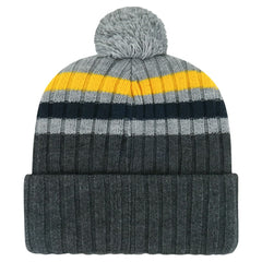 Nashville Predators '47 Stack Patch Cuffed Knit Hat with Pom - Gray - NHL 200568086