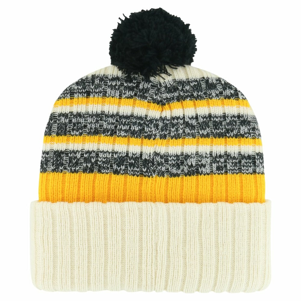 Pittsburgh Penguins '47 Tavern Cuffed Knit Hat with Pom - Cream - NHL 200568111