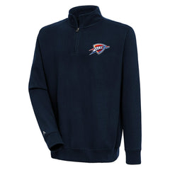 Oklahoma City Thunder Antigua Victory Quarter-Zip Pullover Top Navy