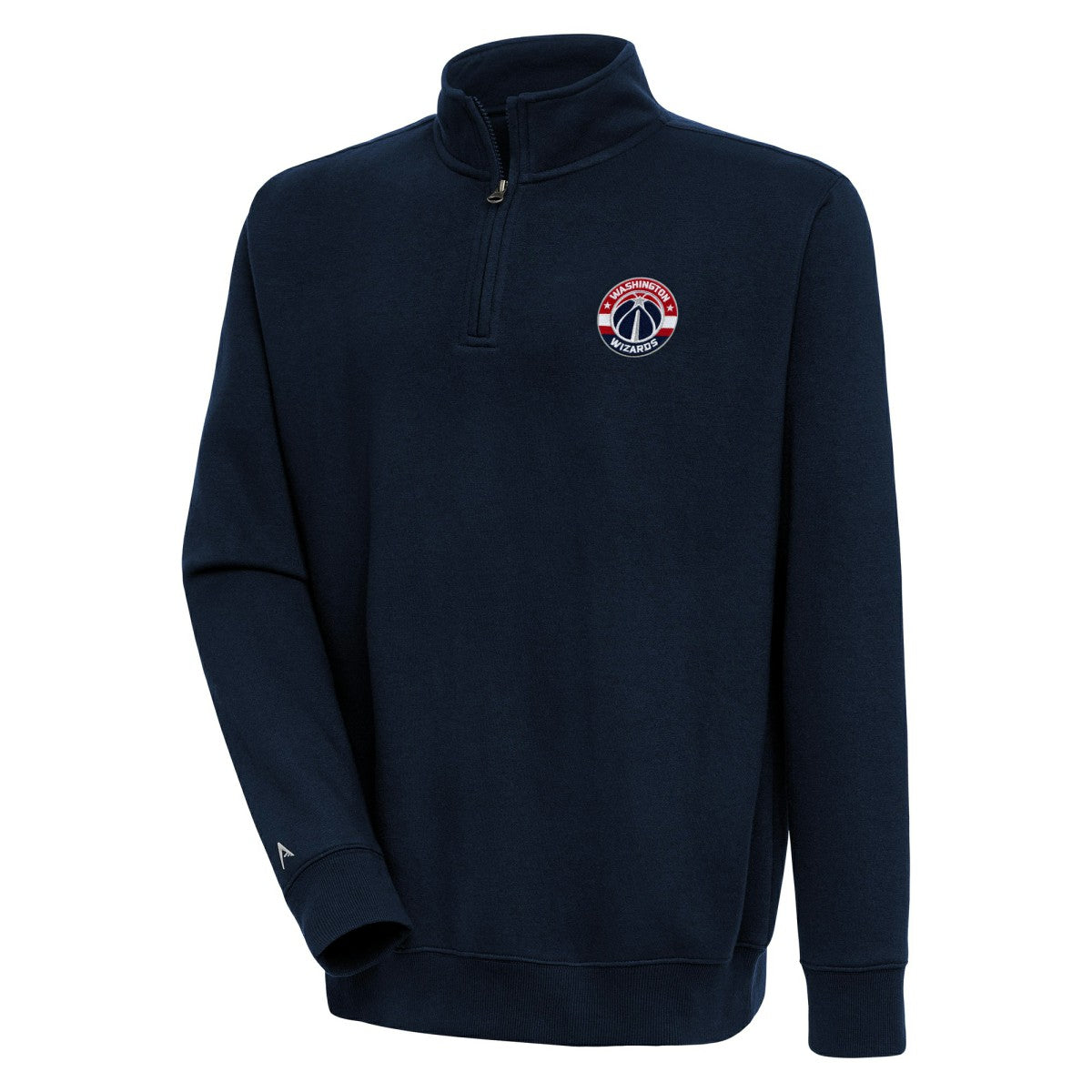 Washington Wizards Antigua Victory Quarter-Zip Pullover Top Navy
