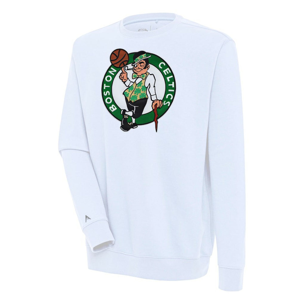 Boston Celtics Antigua Victory Pullover Sweatshirt White
