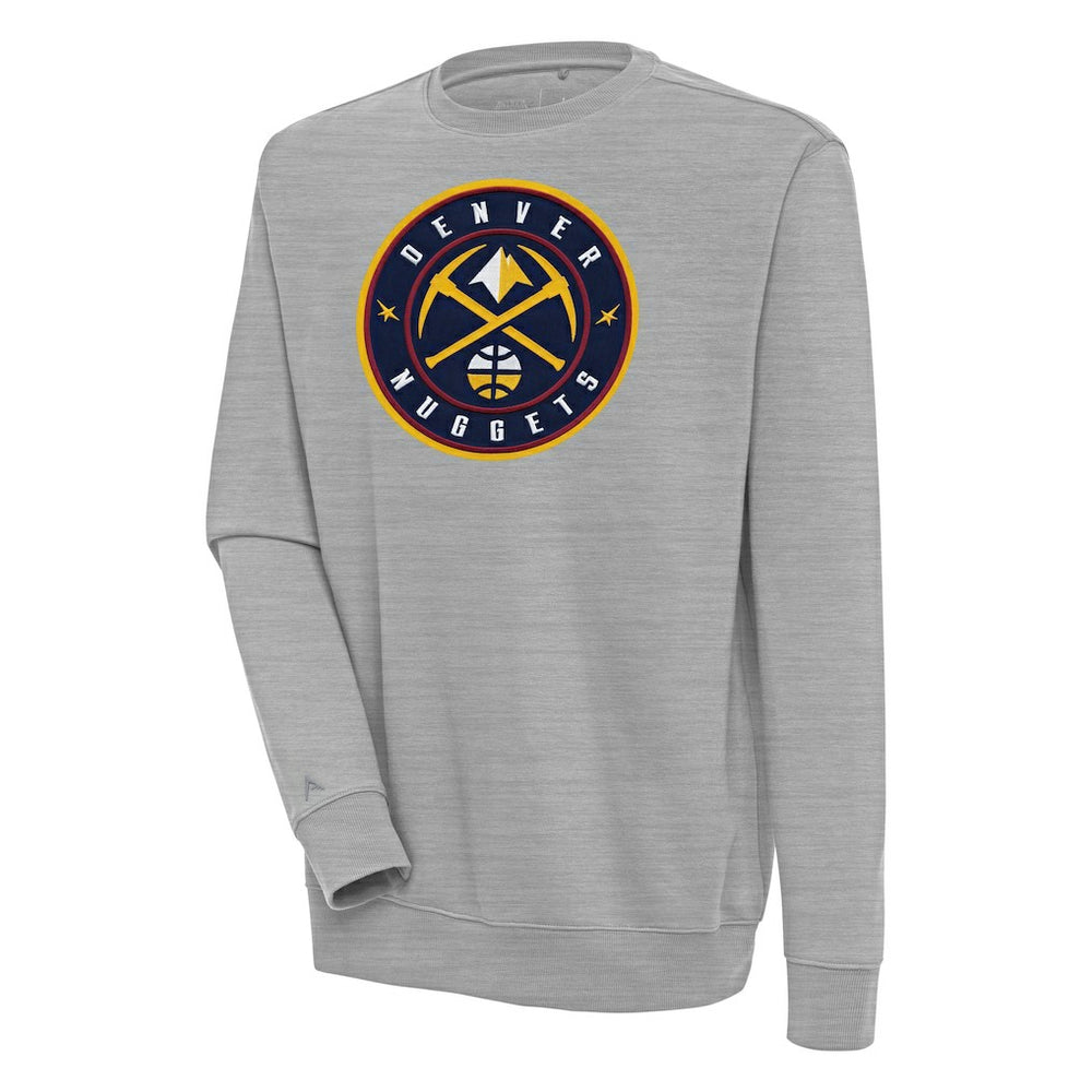 Denver Nuggets Antigua Victory Pullover Sweatshirt Heather Gray