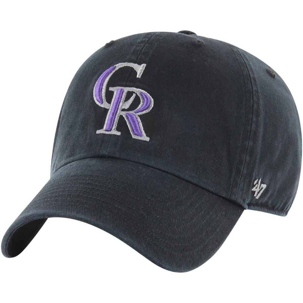 Colorado Rockies '47 Youth Clean Up Adjustable Hat - Black - 47 brand on Sale