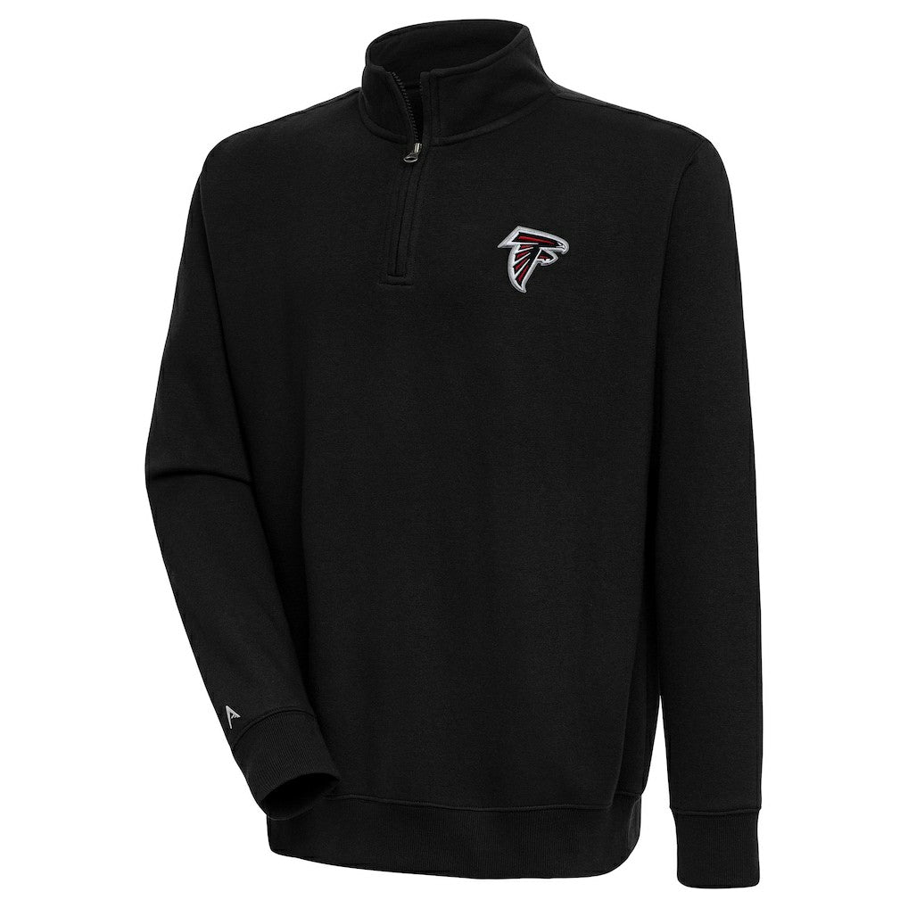 Atlanta Falcons Antigua Victory Quarter-Zip Pullover Top Black