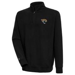 Jacksonville Jaguars Antigua Victory Quarter-Zip Pullover Top Black