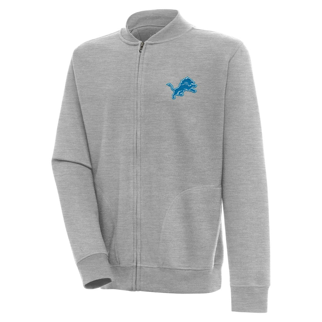 Detroit Lions Antigua Victory Full-Zip Jacket Heather Gray