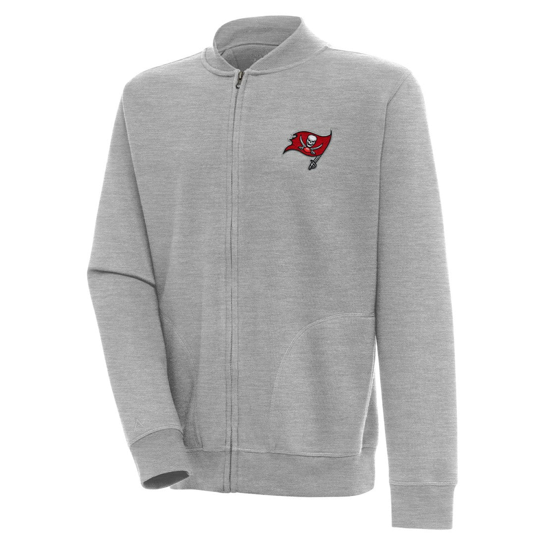 Tampa Bay Buccaneers Antigua Victory Full-Zip Jacket Heather Gray