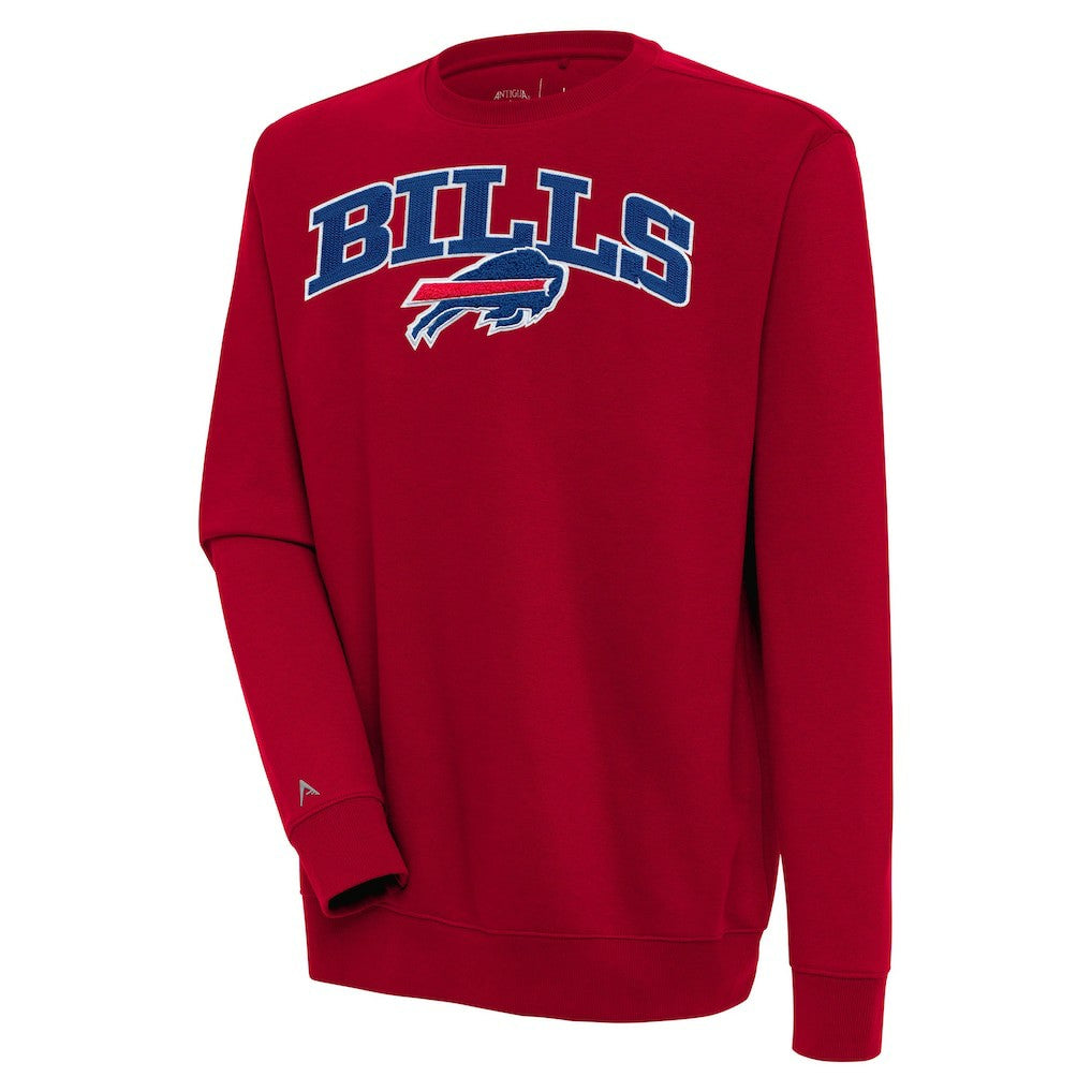Buffalo Bills Antigua Victory Chenille Pullover Sweatshirt Red