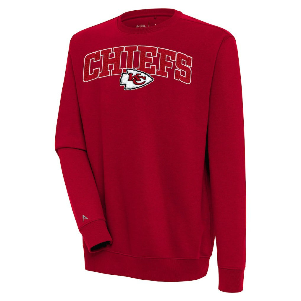 Kansas City Chiefs Antigua Victory Chenille Pullover Sweatshirt Red