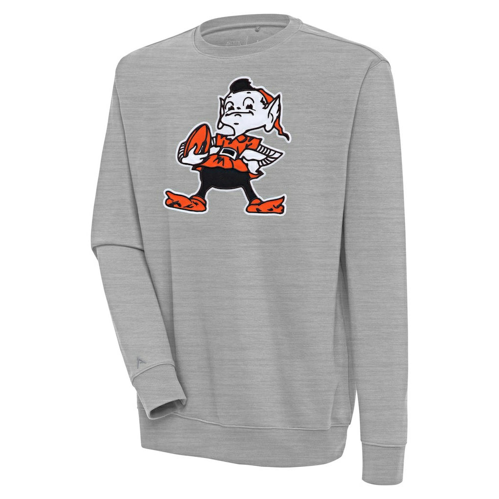 Cleveland Browns Antigua Victory Pullover Sweatshirt Heather Gray