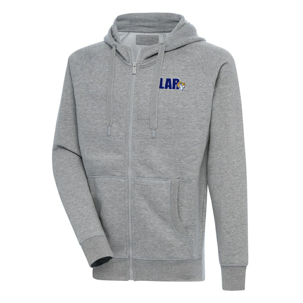 Los Angeles Rams Antigua Victory Full-Zip Hoodie Heather Gray