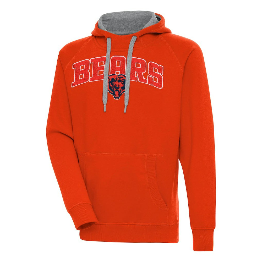 Chicago Bears Antigua Victory Pullover Hoodie Orange