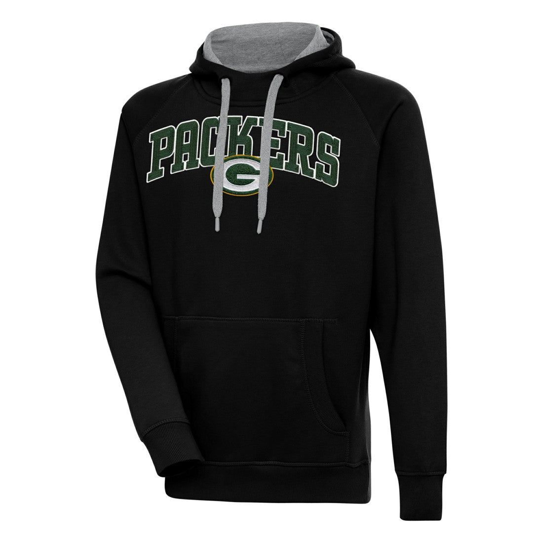 Green Bay Packers Antigua Victory Pullover Hoodie Black