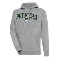Green Bay Packers Antigua Victory Pullover Hoodie Heather Gray