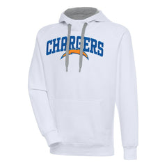 Los Angeles Chargers Antigua Victory Pullover Hoodie White