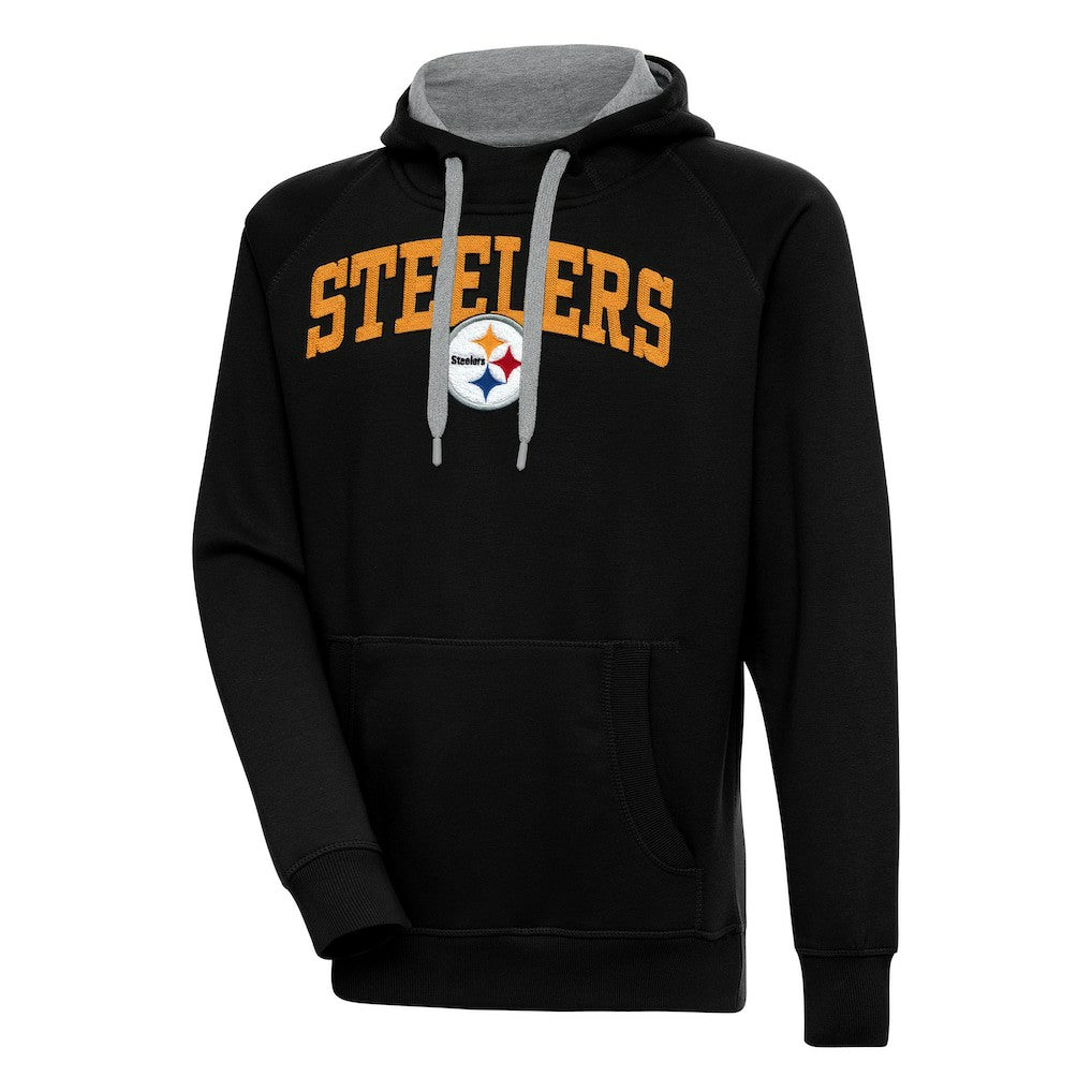 Pittsburgh Steelers Antigua Victory Pullover Hoodie Black
