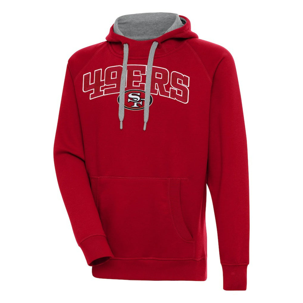 San Francisco 49ers Antigua Victory Pullover Hoodie Scarlet