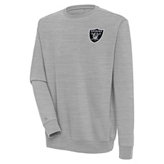 Las Vegas Raiders Antigua Victory Pullover Sweatshirt Heather Gray