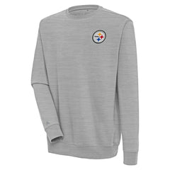 Pittsburgh Steelers Antigua Victory Pullover Sweatshirt Heather Gray