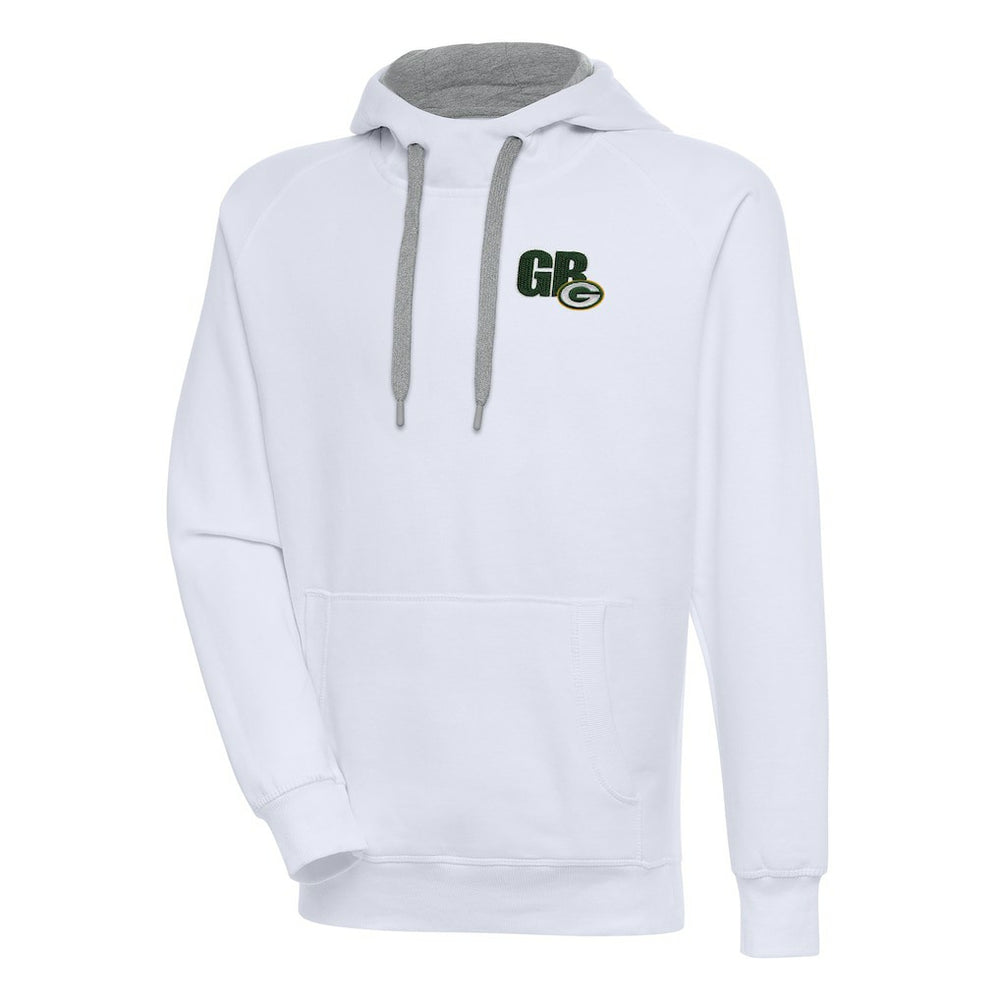 Green Bay Packers Antigua Victory Pullover Hoodie White