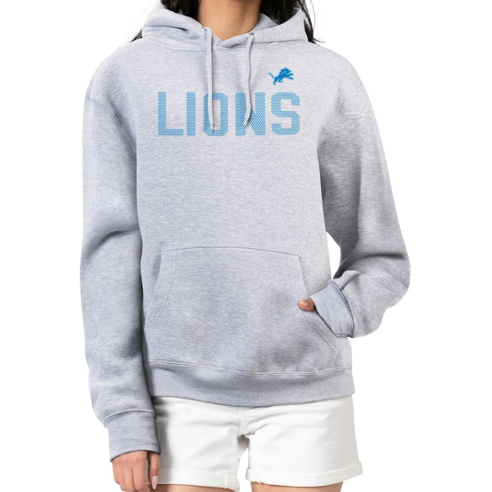 Detroit Lions G-III 4Her by Carl Banks Women's Dot Print Pullover Hoodie Heather Gray