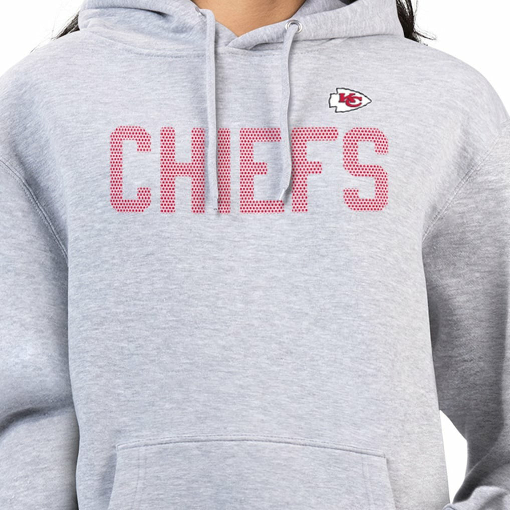 Kansas City Chiefs G-III 4Her by Carl Banks Women's Dot Print Pullover Hoodie Heather Gray