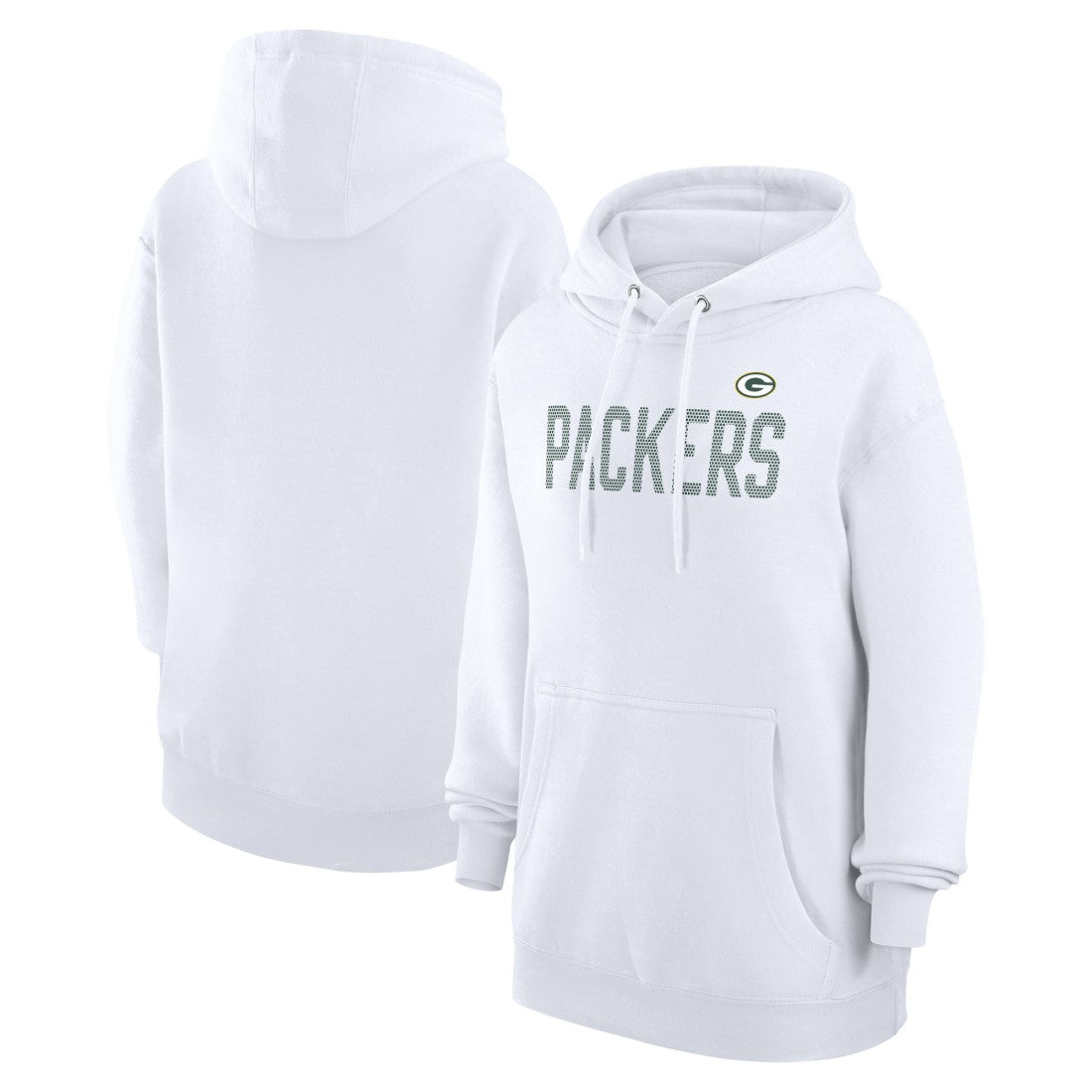 Green Bay Packers G-III 4Her by Carl Banks Women's Dot Print Pullover Hoodie White