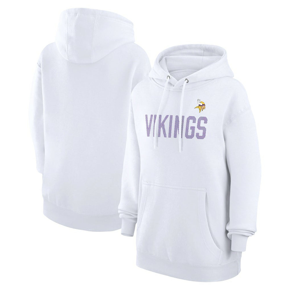 Minnesota Vikings G-III 4Her by Carl Banks Women's Dot Print Pullover Hoodie White