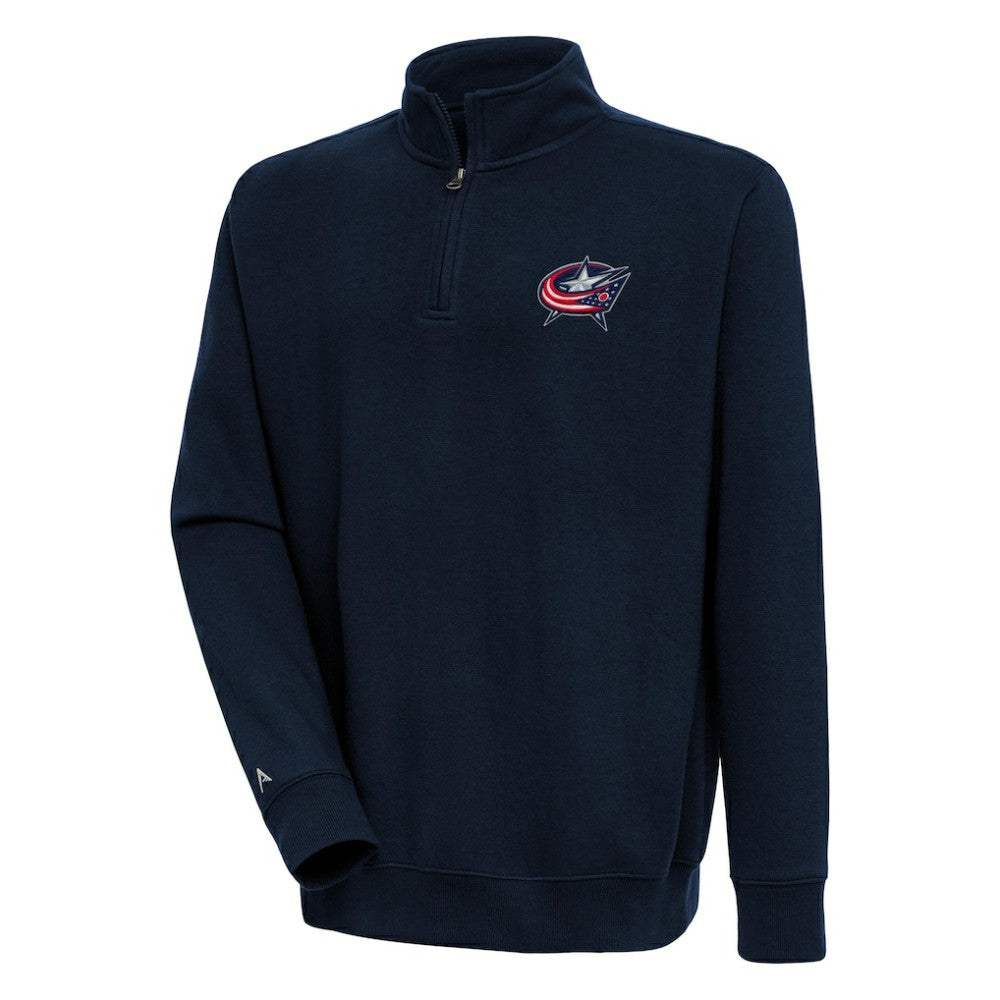Columbus Blue Jackets Antigua Victory Quarter-Zip Pullover Top - Navy - NHL 200570727