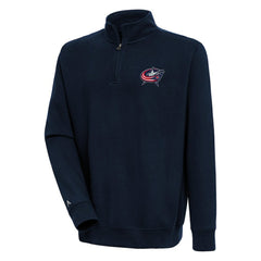Columbus Blue Jackets Antigua Victory Quarter-Zip Pullover Top - Navy - NHL 200570727