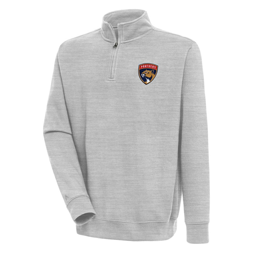 Florida Panthers Antigua Victory Quarter-Zip Pullover Top - Heather Gray - NHL 200570746