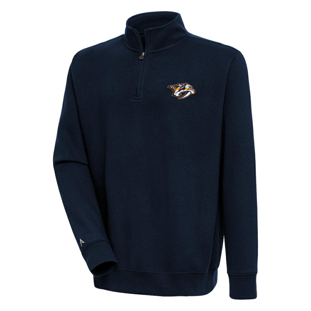 Nashville Predators Antigua Victory Quarter-Zip Pullover Top - Navy - NHL 200570762