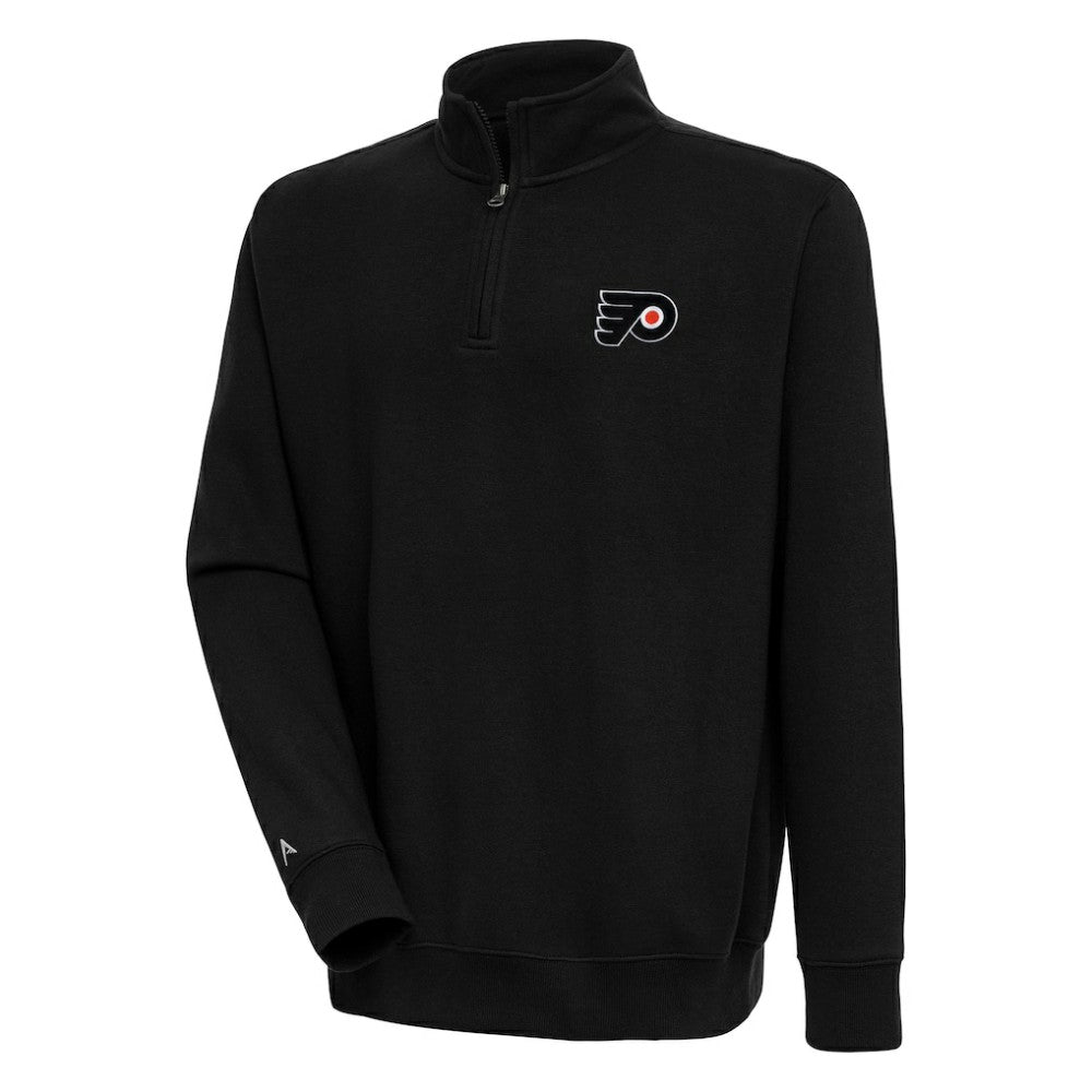 Philadelphia Flyers Antigua Victory Quarter-Zip Pullover Top - Black - NHL 200570779