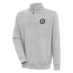 Winnipeg Jets Antigua Victory Quarter-Zip Pullover Top - Heather Gray - NHL 200570807