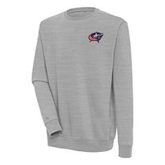 Columbus Blue Jackets Antigua Victory Pullover Sweatshirt - Heather Gray - NHL 200571005