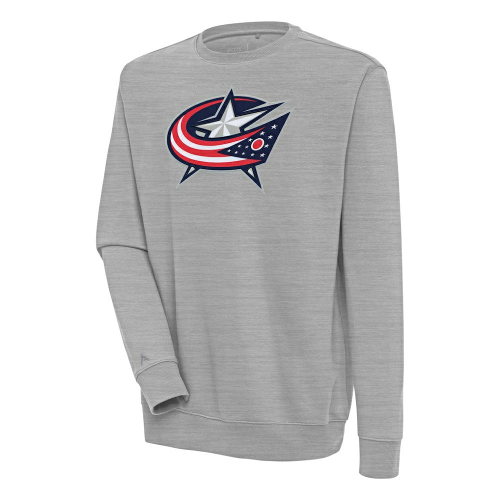 Columbus Blue Jackets Antigua Victory Pullover Sweatshirt - Heather Gray - NHL 200571171