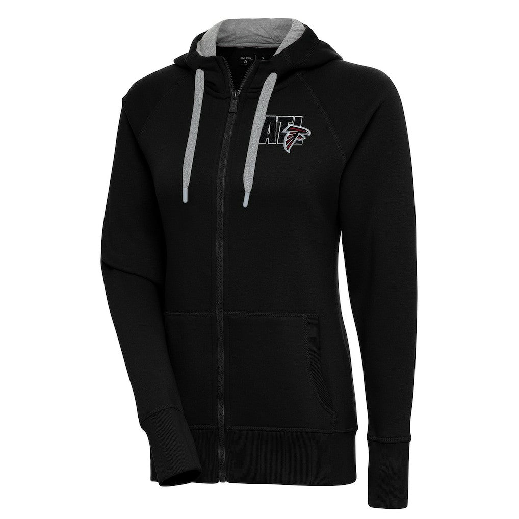 Atlanta Falcons Antigua Women's Victory Full-Zip Hoodie Black