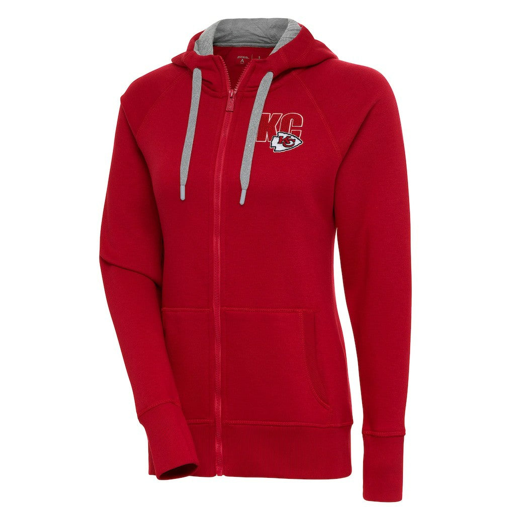 Kansas City Chiefs Antigua Women's Victory Full-Zip Hoodie Red