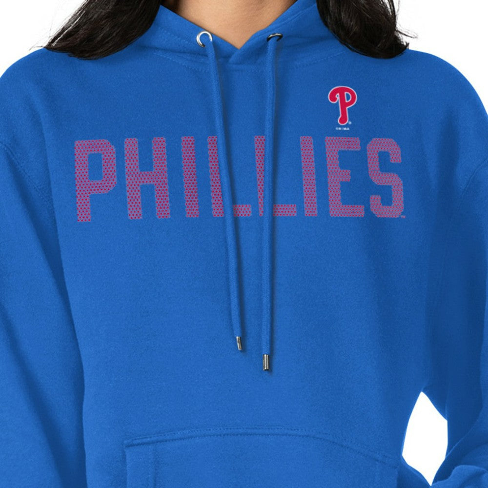Philadelphia Phillies G-III 4Her by Carl Banks Women's Dot Print Pullover Hoodie - Royal - MLB on Sale