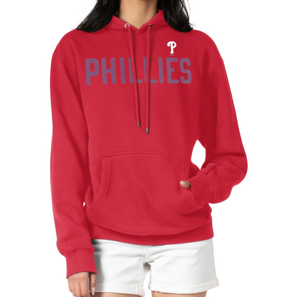Philadelphia Phillies G-III 4Her by Carl Banks Women's Dot Print Pullover Hoodie - Red - MLB on Sale