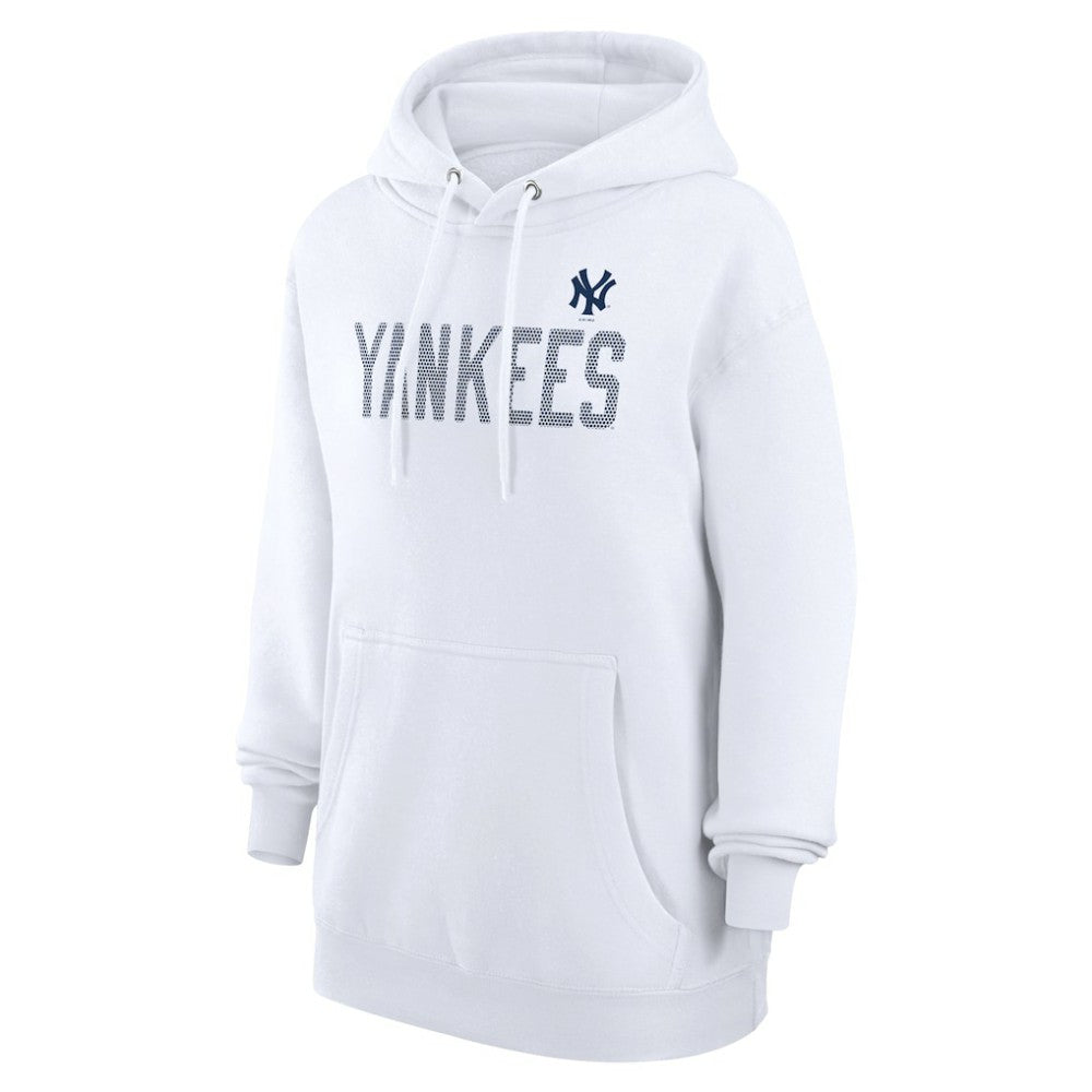 New York Yankees G-III 4Her by Carl Banks Women's Dot Print Pullover Hoodie - White - MLB Lifestyle