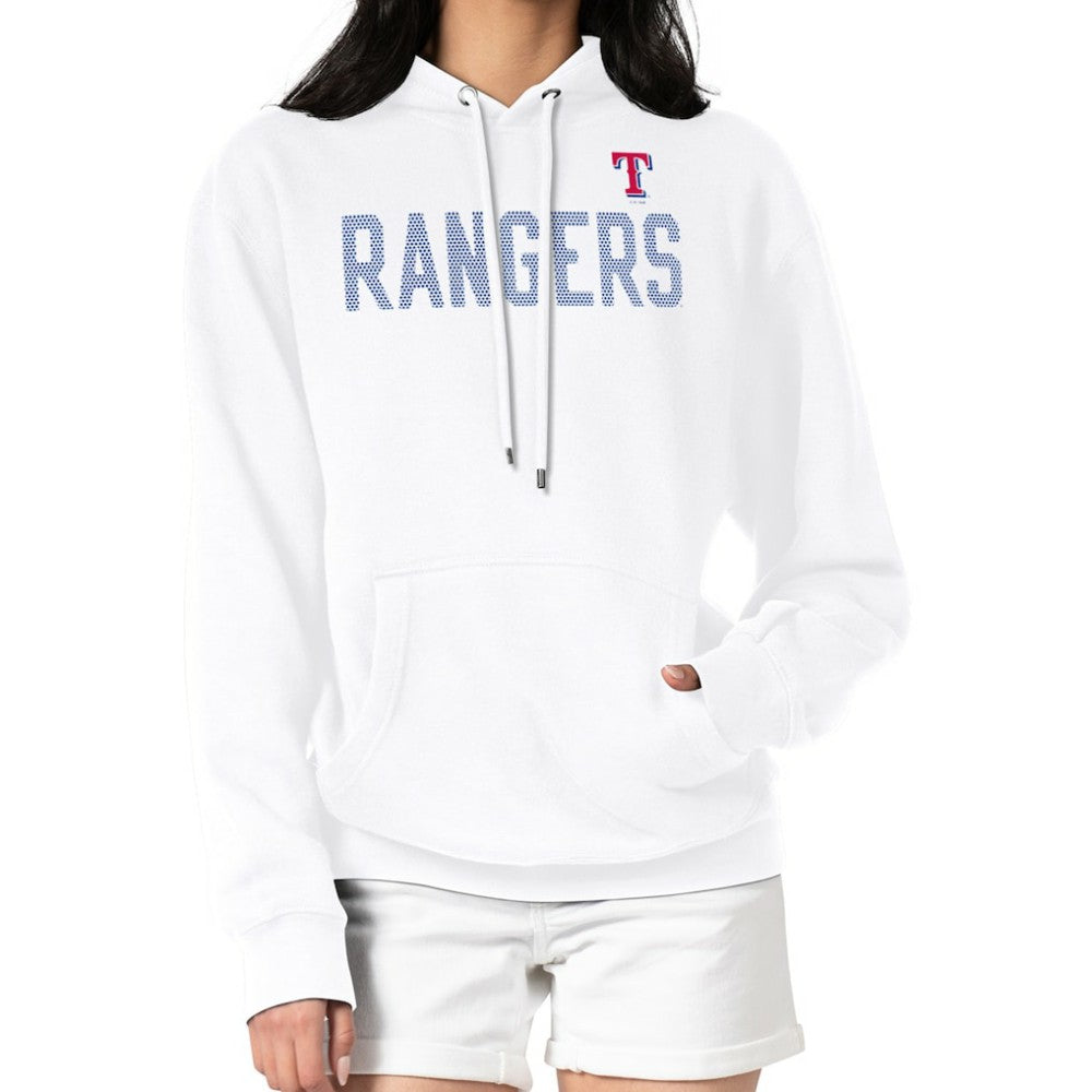 Texas Rangers G-III 4Her by Carl Banks Women's Dot Print Pullover Hoodie - White - MLB Discount