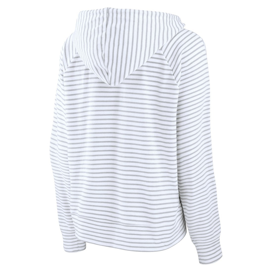 Fanatics Tennessee Titans Women's Striped Notch Neck Pullover Hoodie White/Gray