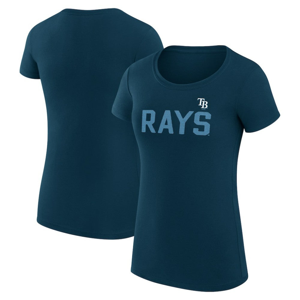 Tampa Bay Rays G-III 4Her by Carl Banks Women's Super-Slim Fit Lightweight Dot Print T-Shirt - Navy - MLB Online