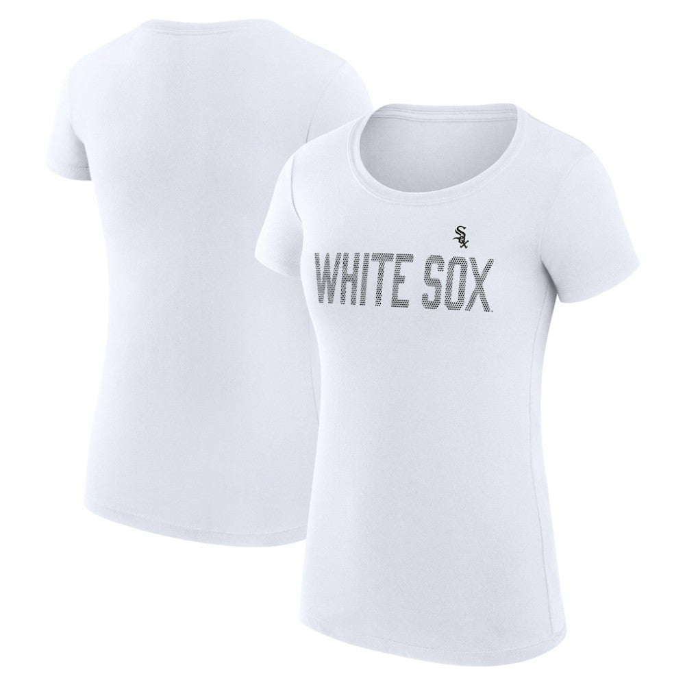 Chicago White Sox G-III 4Her by Carl Banks Women's Super-Slim Fit Lightweight Dot Print T-Shirt - White - MLB Online