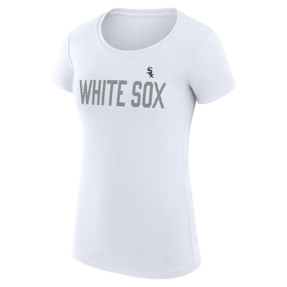 Chicago White Sox G-III 4Her by Carl Banks Women's Super-Slim Fit Lightweight Dot Print T-Shirt - White - MLB Online