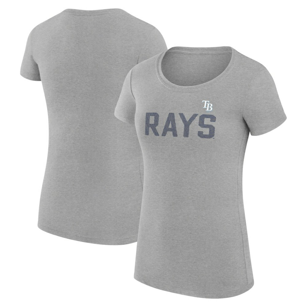 Tampa Bay Rays G-III 4Her by Carl Banks Women's Super-Slim Fit Lightweight Dot Print T-Shirt - Gray - MLB Sale